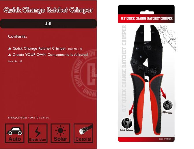 JBI Quick Change Ratchet Crimper-JBI-Jaw-Waterproof-crimp-crimping-crimp tool-crimping tool-crimp wire-ferrule crimp-ratchet crimp-Taiwan Manufacturer-hsunwang-licrim-hsunwang.com
