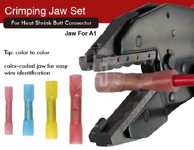 JB164AA33-Open Barrel Terminal-Crimping Jaw-Quick Change System-Heat Shrink Butt Connector-Quick Change Crimping Jaw-3