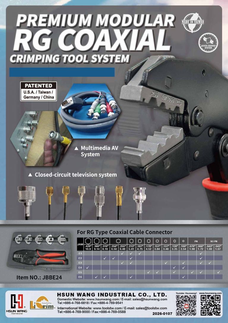 PREMIUM MODULAR  RG COAXIAL  CRIMPING TOOL SYSTEM